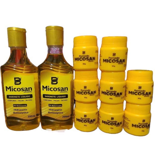 Micosan kit 8 pomada Micosan e 2 sabonete líquido micosan original