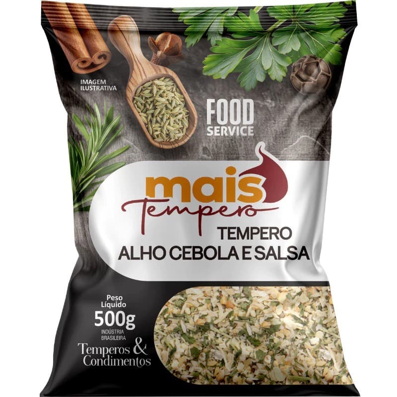 Alho, cebola e Salsa  (Tempero Desidratado) - Mais Temperos Sabor Natural: Produtos Sem Conservantes e Sem Sal