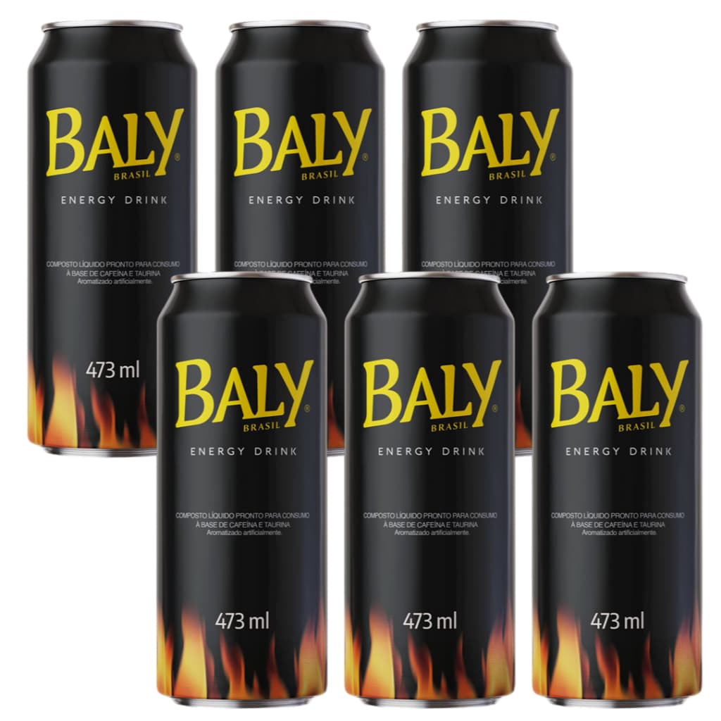 Energético Baly Tradicional 473ml - Kit C/ 6 Unds