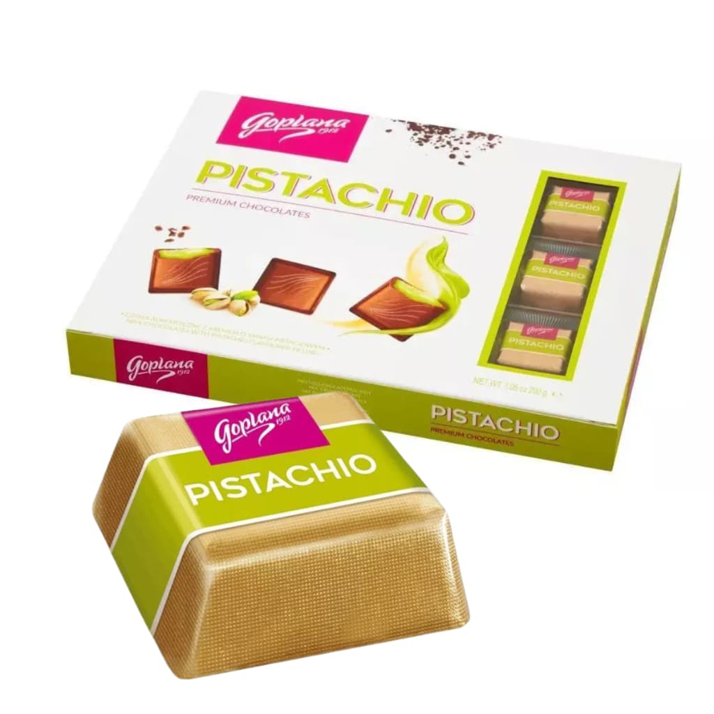 Chocolate Premium Pistachio Importado C/ Pistache Goplana 200g