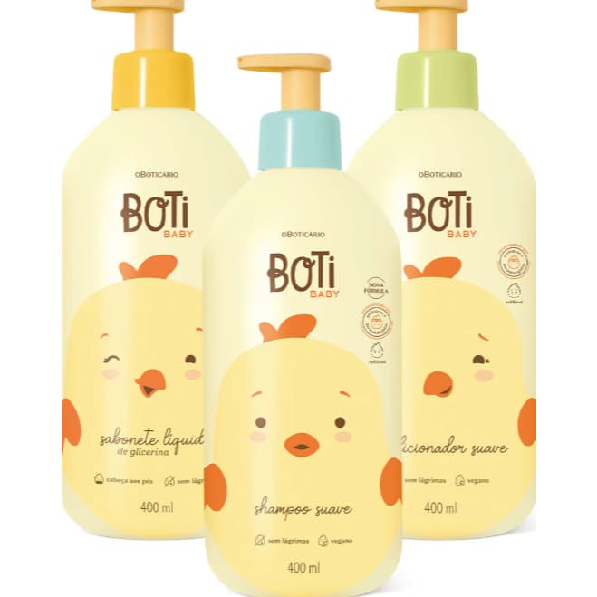 Boti Baby O Boticário 400ml | Shampoo, Condicionador, Sabonete e Hidratante | Vendidos Separadamente
