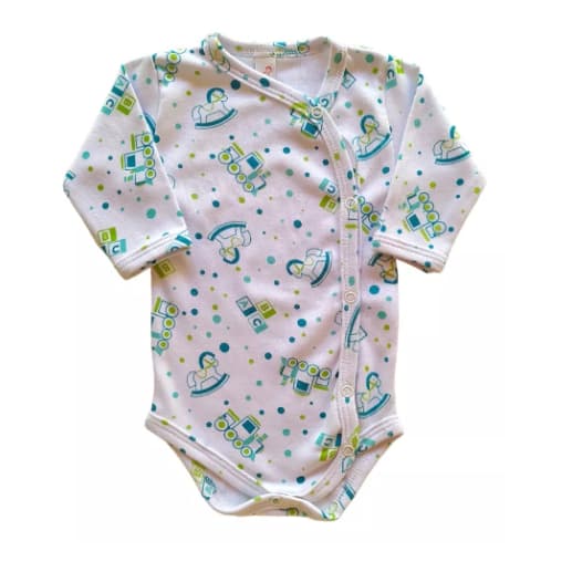 Kit 2 Peças - Body Kimono Estampado Para  Bebê Algodão Atacado Enxoval