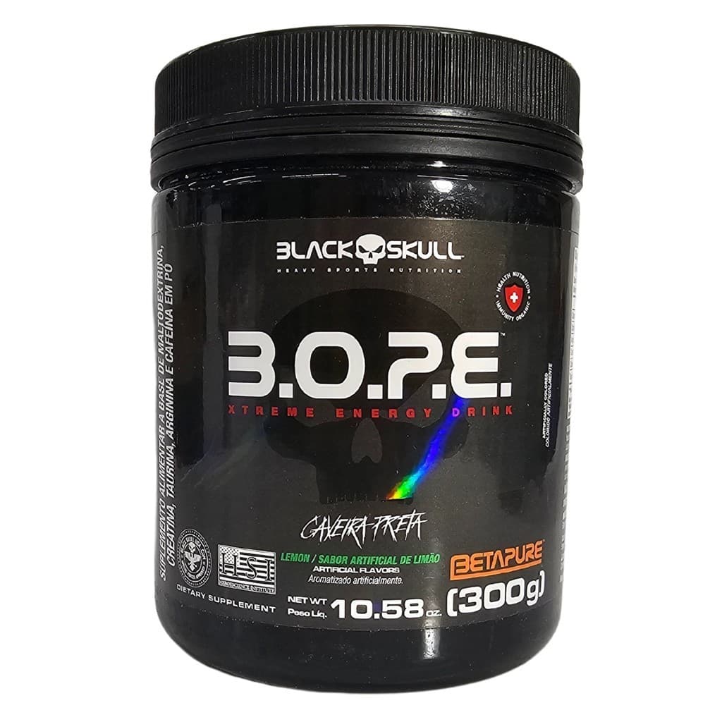 B.O.P.E. Pré Treino Limão 300g Black Skull