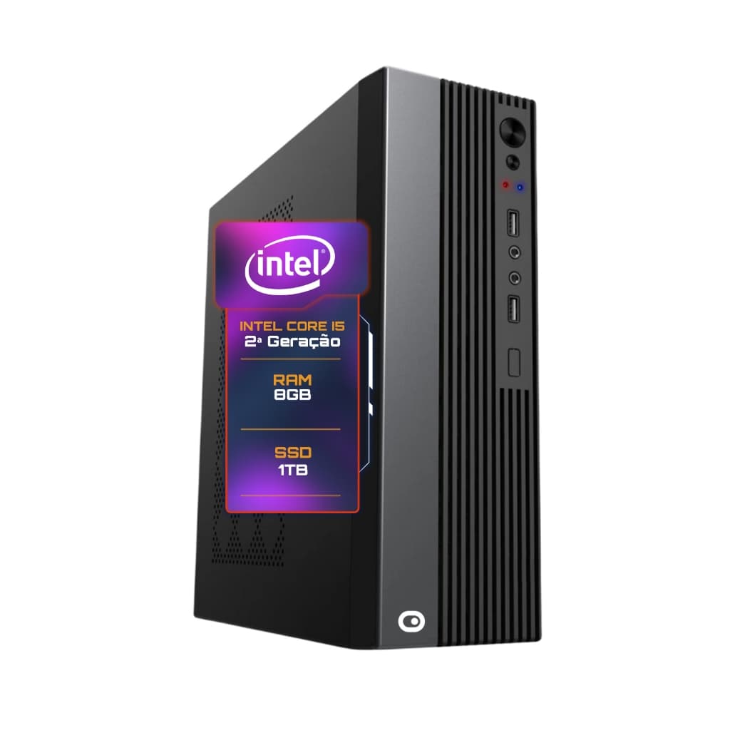 Computador 2Eletro Slim Intel Core i5, 8GB RAM, SSD 1TB, HDMI, Bivolt, Áudio HD - CD2E-0103SL