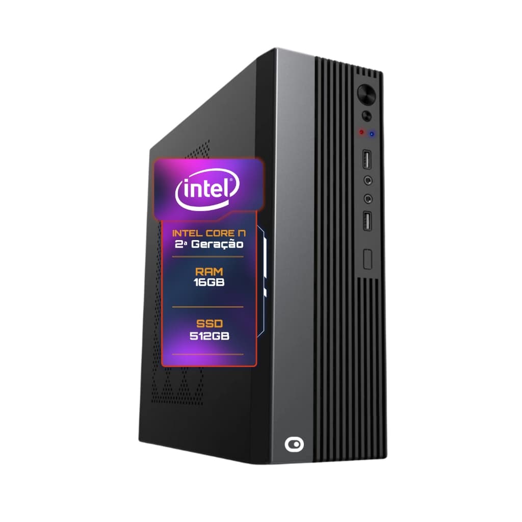 Computador 2Eletro Slim Intel Core i7, 16GB RAM, SSD 512GB, HDMI, Bivolt, Áudio HD - CD2E-0107SL