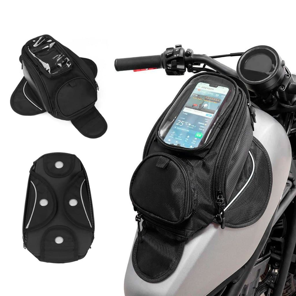 Bolsa Alforge Bag Impermeável Para Tanque De Moto Moto Com Imã Entrega Motoboy Delivery Viagem