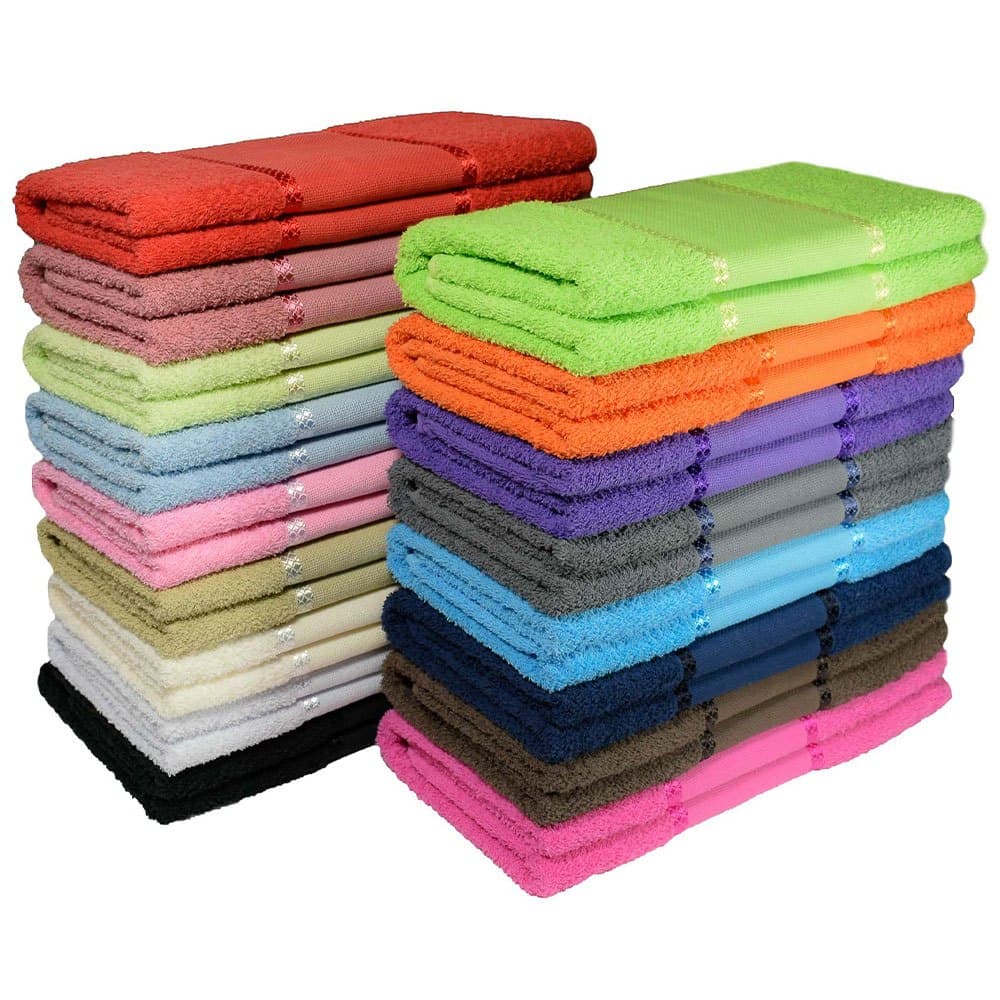 Kit 3 Toalhas de Banho Linha Belíssima Para Bordar Ponto Cruz 100% Algodão