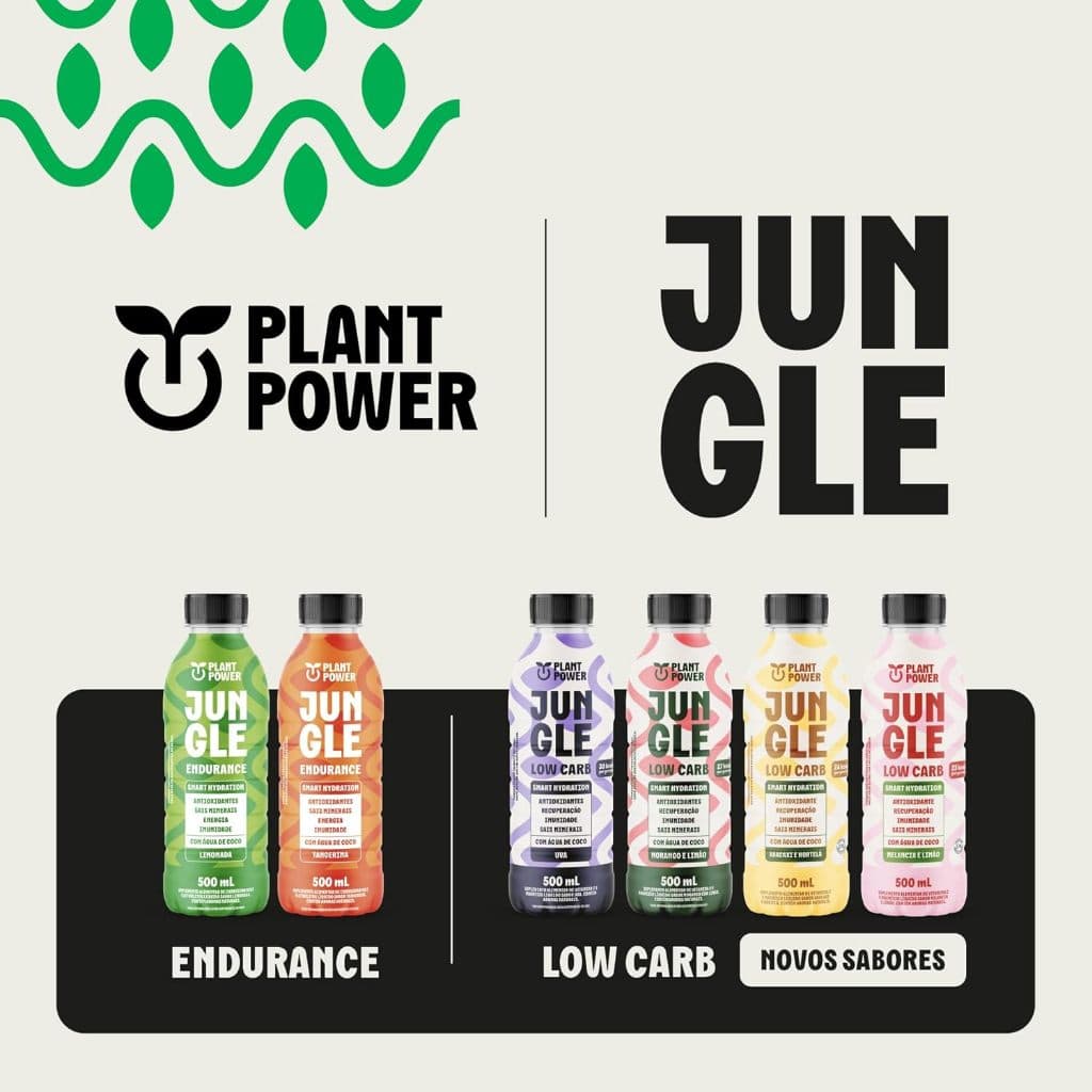 Bebida Jungle Low Carb E  Endurance Kit C/4 Unidades 500ml - Plant Power