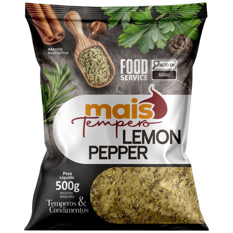 Lemon Pepper 1 Kilo e 500g - Mais Temperos Oficial - O MELHOR TEMPERO PARA A SUA COZINHA Marca Oficial Mais Tempero