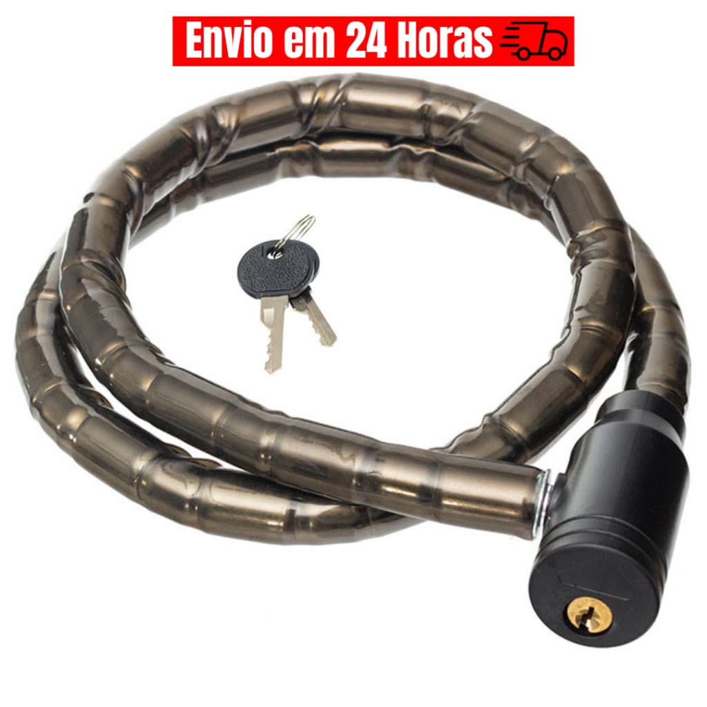Cadeado Grosso Anti Furto Articulado 18x100cm Bicicleta Bike Moto GTA Reforçado Oferta PROMO!