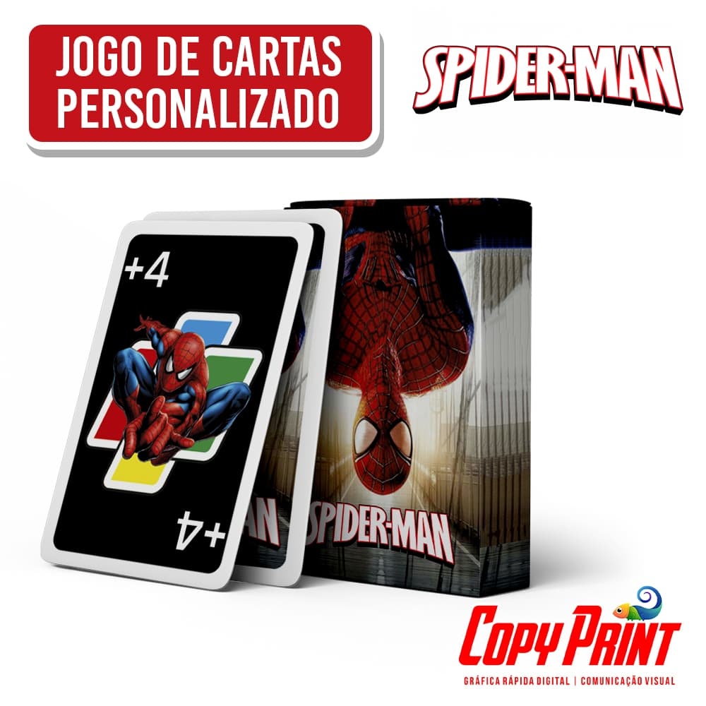 Jogo de Cartão | Jogo de Família | Jogo de Cartas Estilo UNO do Homem Aranha | Spider Man | Spider Men.