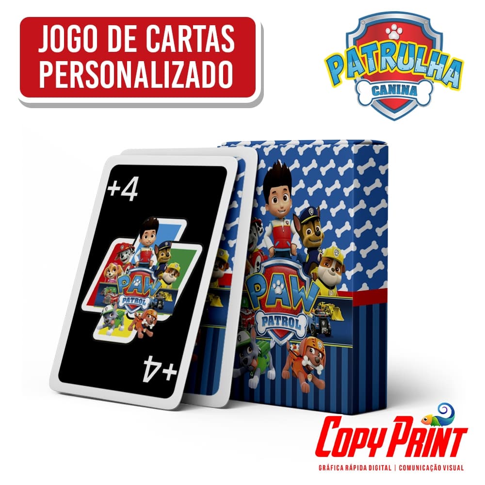 Jogo de Cartão | Jogo de Família | Jogo de Cartas Estilo UNO da Patrulha Canina | PATRULHA CANINA.