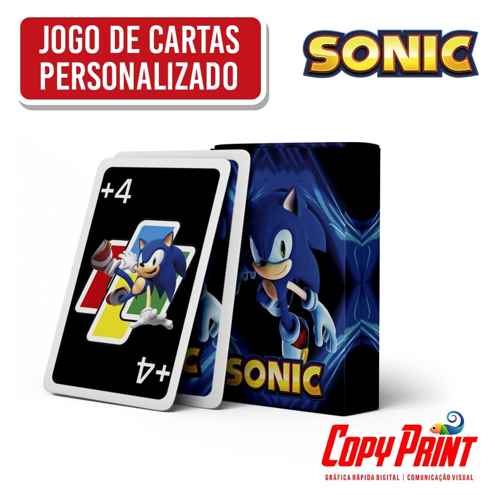 Jogo de Cartão | Jogo de Família | Jogo de Cartas Estilo UNO do Sonic | Sonic