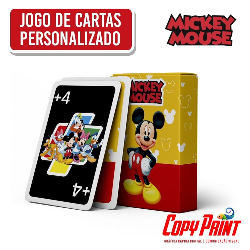 Jogo de Cartão | Jogo de Família | Jogo de Cartas Estilo UNO do Mickey | MICKEY.