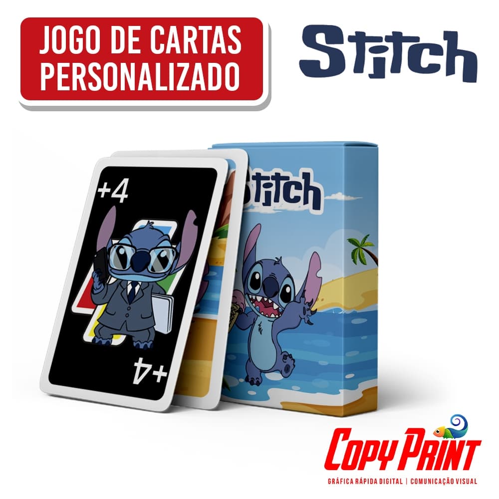 Jogo de Cartão | Jogo de Família | Jogo de Cartas Estilo UNO do Stitch | Lilo e Stitch.
