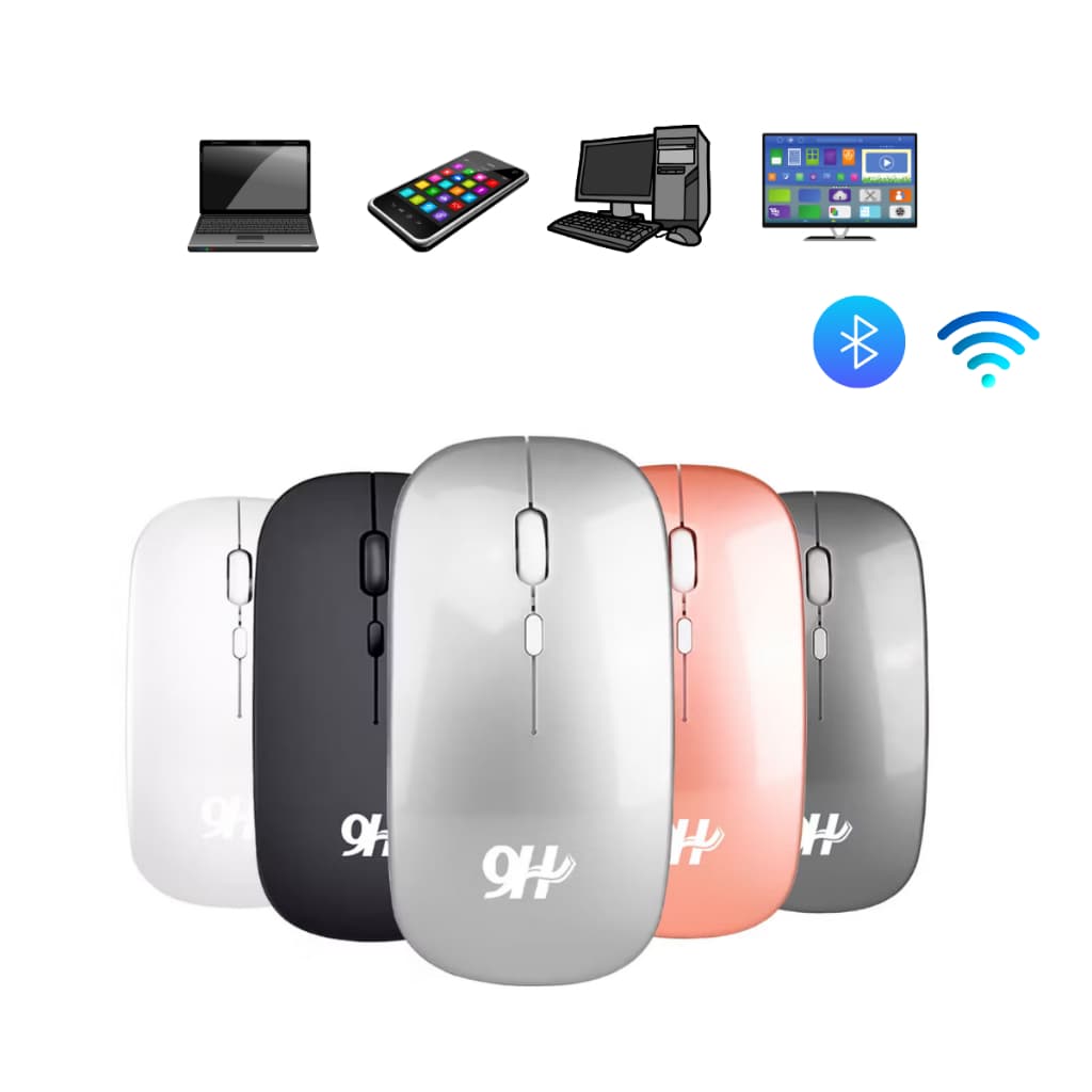 Mouse sem Fio Bateria Recarregável  Bluetooth Led RGB Óptico 2.4ghz Slim notbook Wirelles