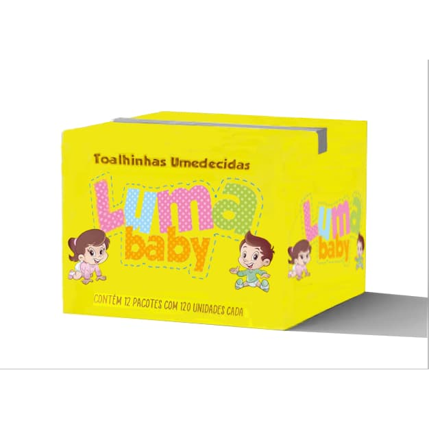 Caixa Fechada KIt C/24 Pacotes De Toalhas Umedecidas Luma Baby - Total 2880 Unidades