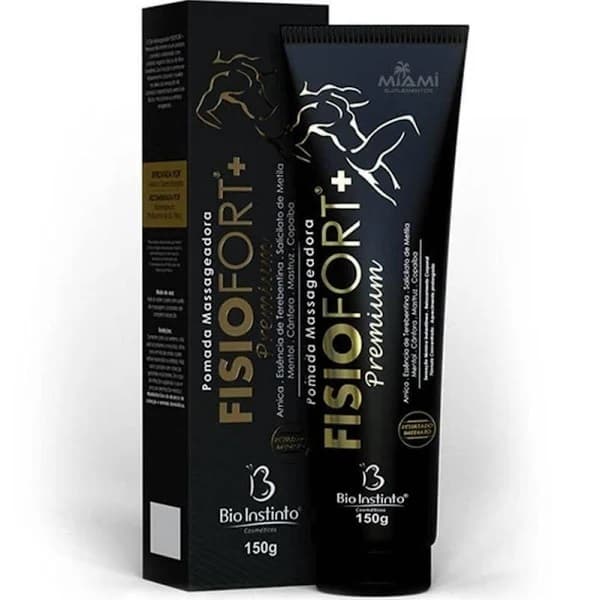 Kit 2 Pomadas Fisiofort + Canela de Velho Pomada Dor Muscular, Dor nas Pernas, Massageador, Relaxante Muscular 150g