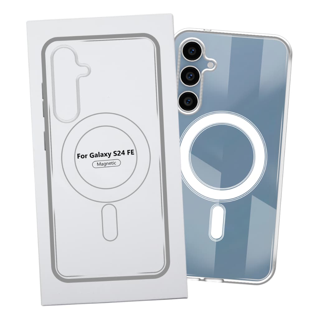 Capa Capinha Transparente Magsafe Magnética Anti Impacto TPU PC Case Para Samsung Galaxy S24 Fe S721 tela 6.7 pol