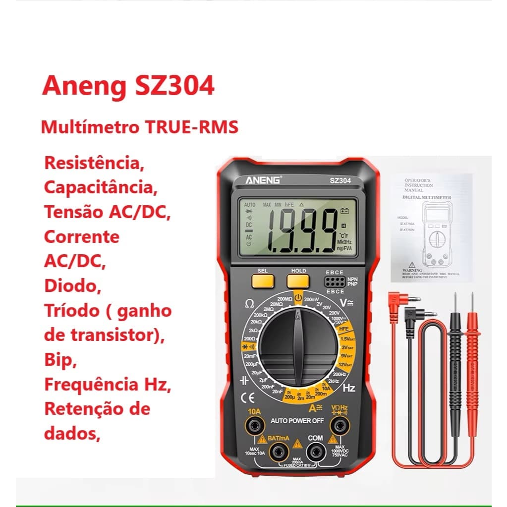 Multímetro Digital Aneng SZ304