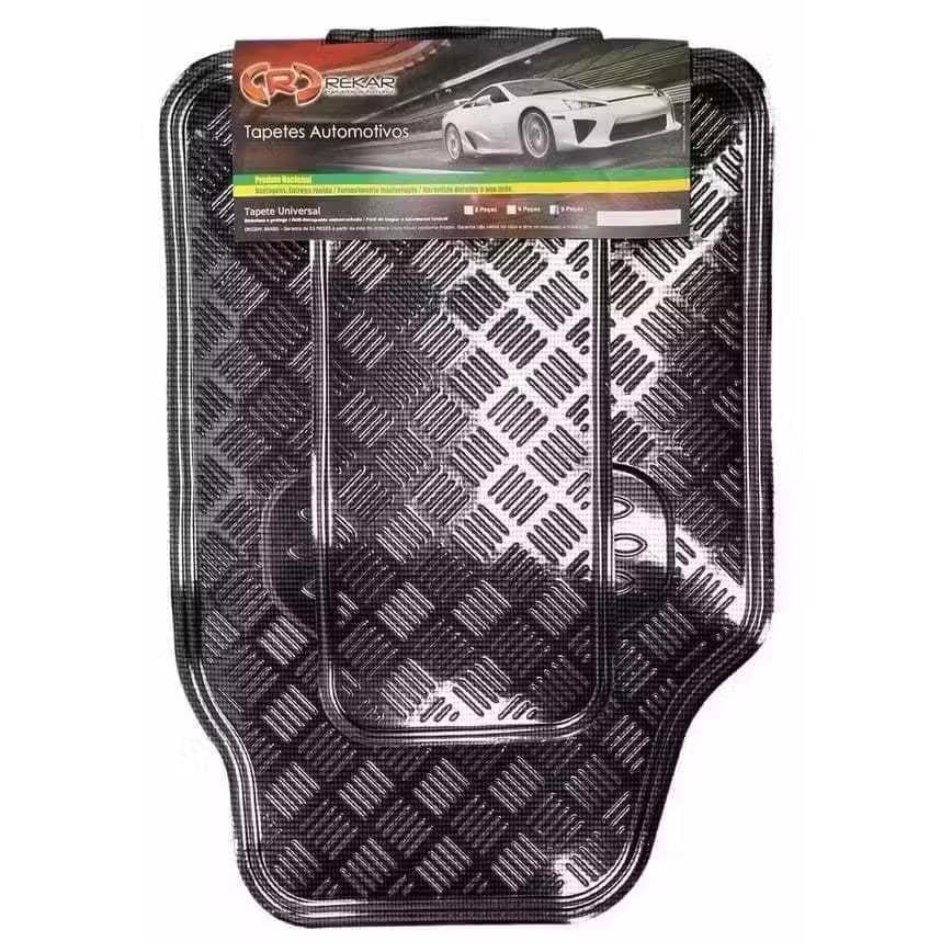 Tapete para carro Jogo de Tapete Automotivo Metalizado Colorido- Modelo Universal grafite