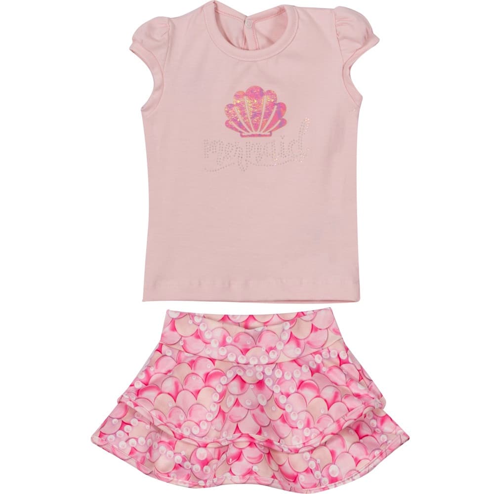 Roupa Bebê Menina Conjunto Menina Blusa E Shorts/saia Verão