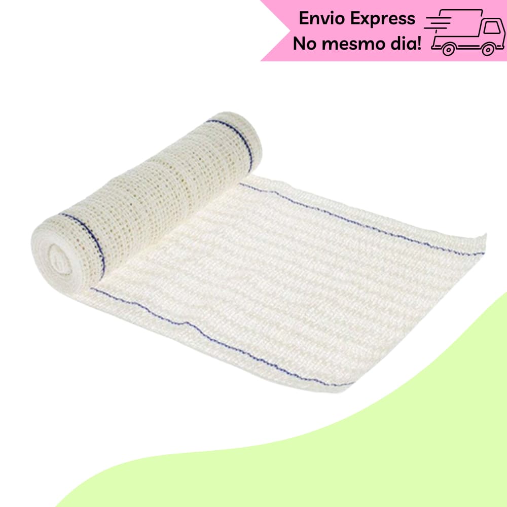 Kit 12 Faixa Curativo Atadura Crepom Crepe 13 Fios Alta Absorção - Farmatex