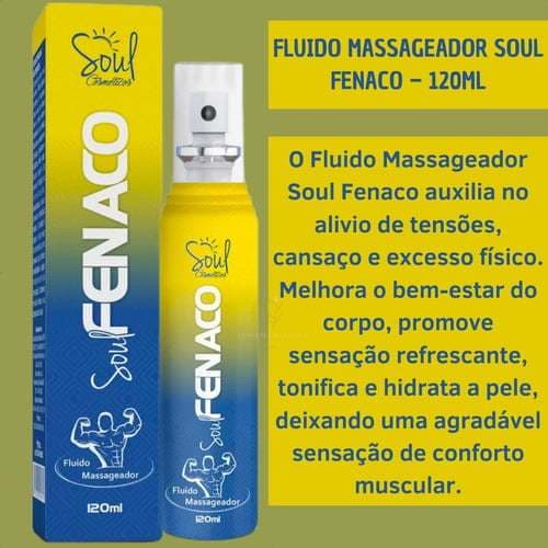 Kit c/ 3 Fluido Massageador Fenaco 120ml Alivio Tensao Muscular