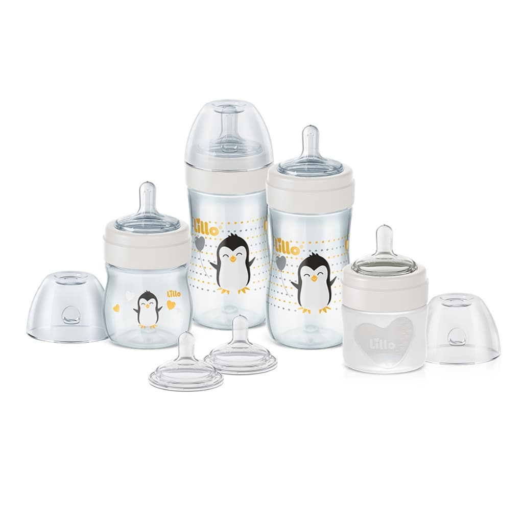 Kit 4 Mamadeiras Lillo Starter Super Evolution 0 a 18 meses 80ml 150ml e 300ml