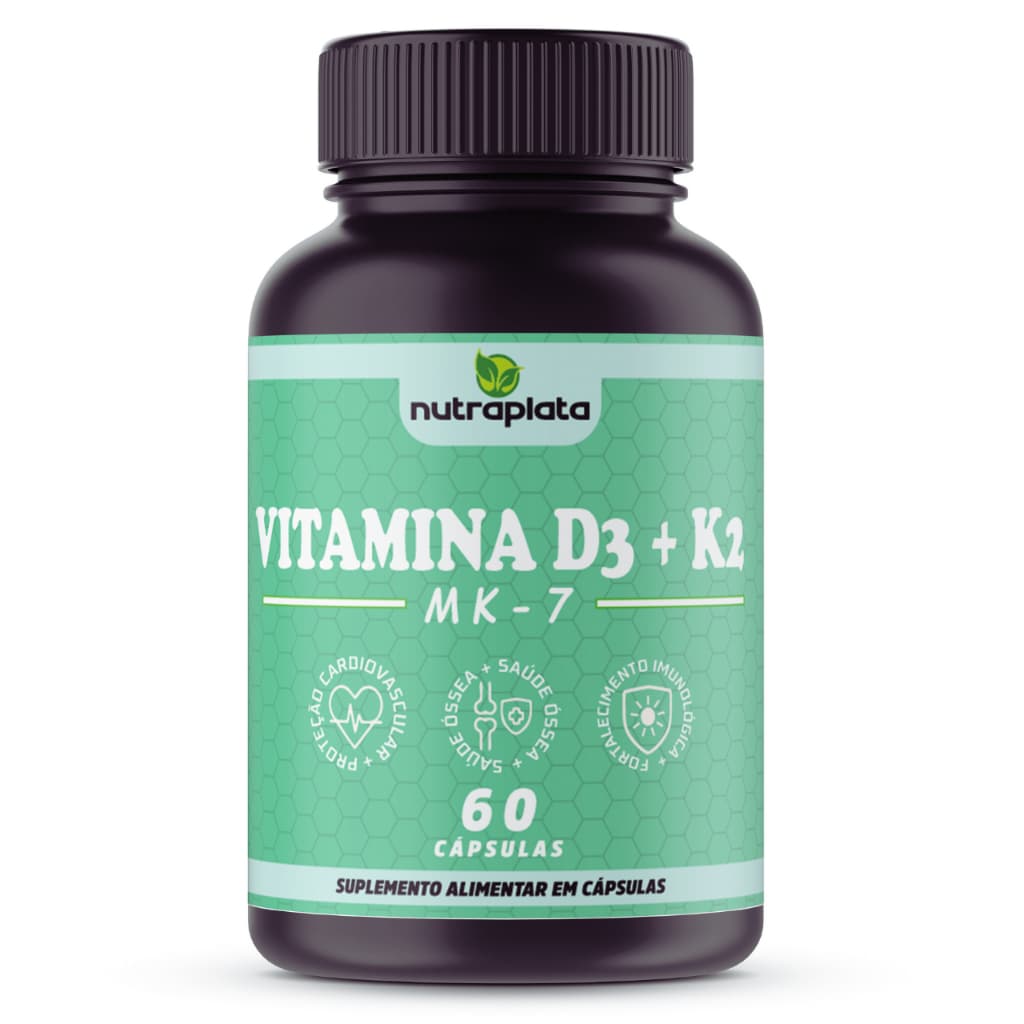 Vitamina D3 2.000 UI + Vitamina K2mK7 100 MCG 60 Cápsulas