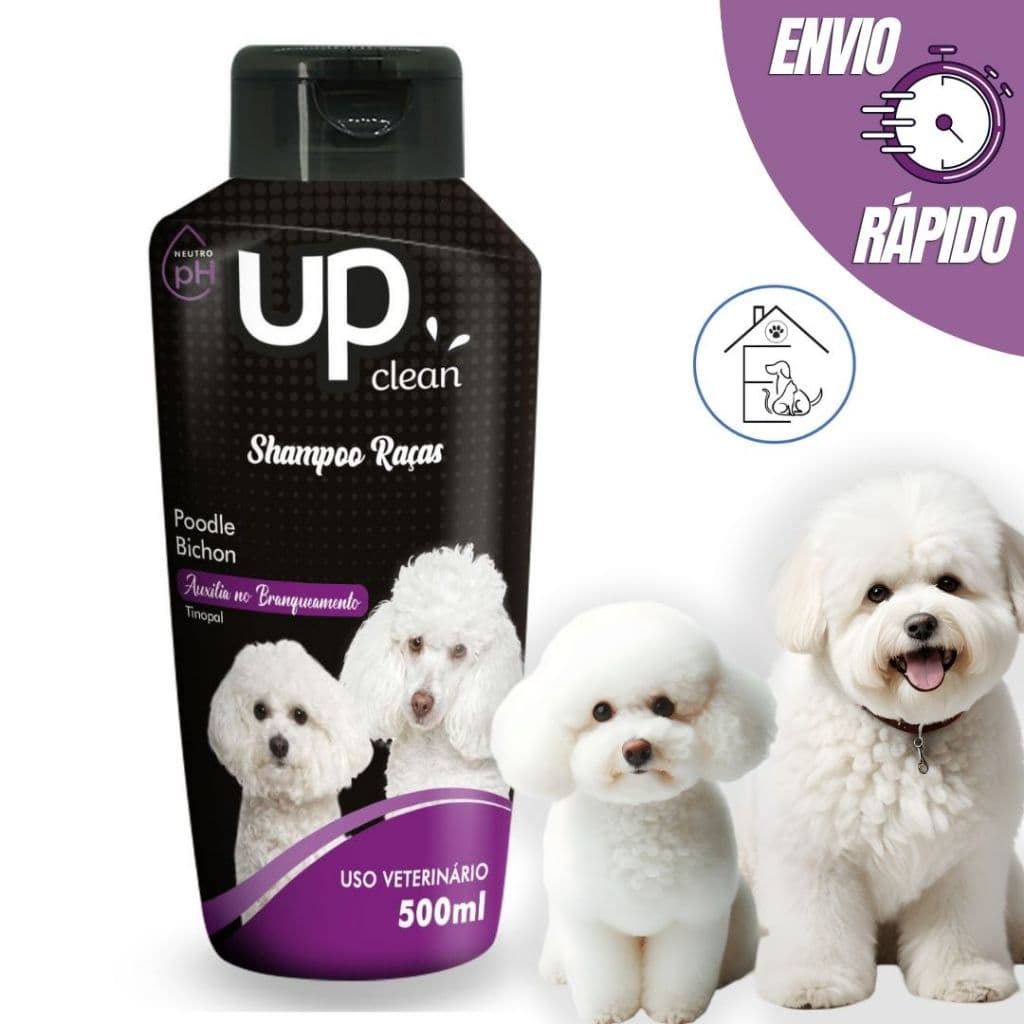 SHAMPOO PARA CACHORRO RAÇAS POODLE/BICHON 500ML UP CLEAN