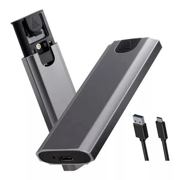 Case Externo USB e USB-C Para SSD NVMe PCIe e M.2 NGFF Todas Versões de Alta Velocidade Até 1000mb/s