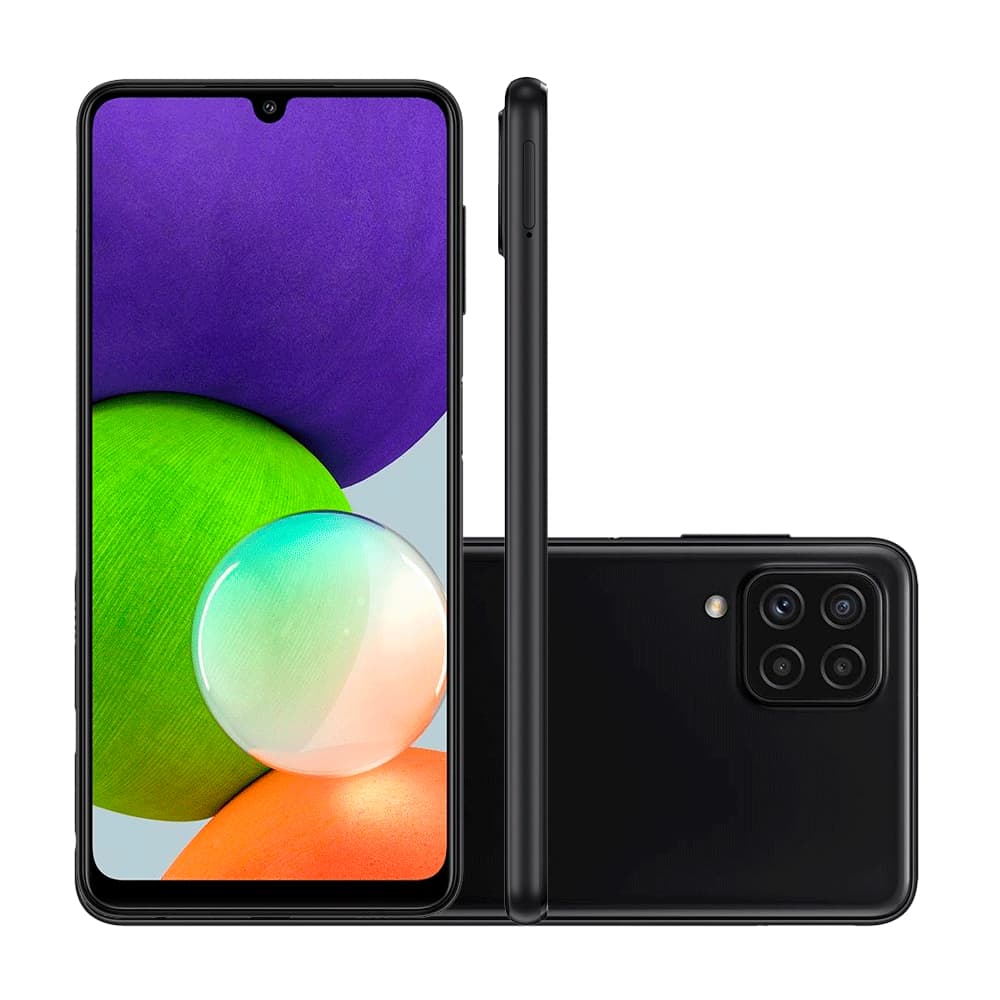 Smartphone Samsung Galaxy A22 128GB 4G Wi-Fi Tela 6.4 Dual Chip 4GB RAM Câmera Quádrupla - Vitrine