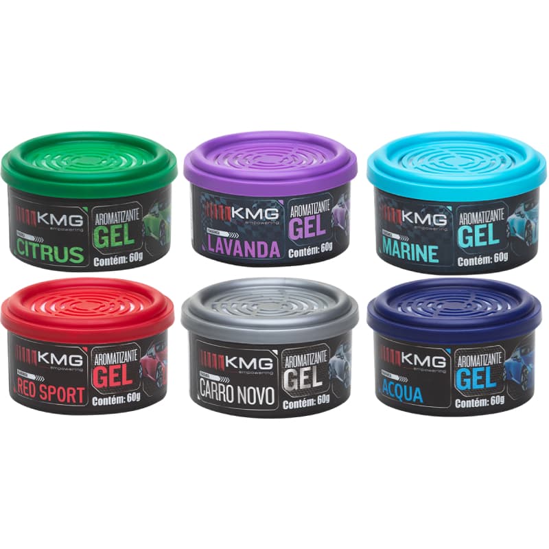 Kit Com 6 Unidades Aromatizante Para Carro Em Gel 60g