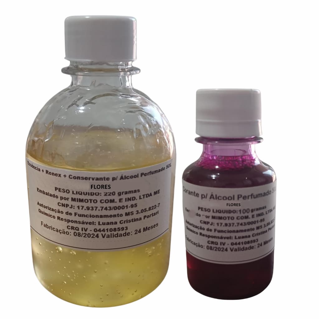 KIT A L C O O L PERFUMADO FLORES PARA USO EM GERAL