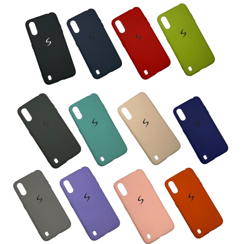 Capa Case CPGA01 para Celular galaxy Samsung A01 Capinha Proteção Veludo soft touch Cores Coloridas