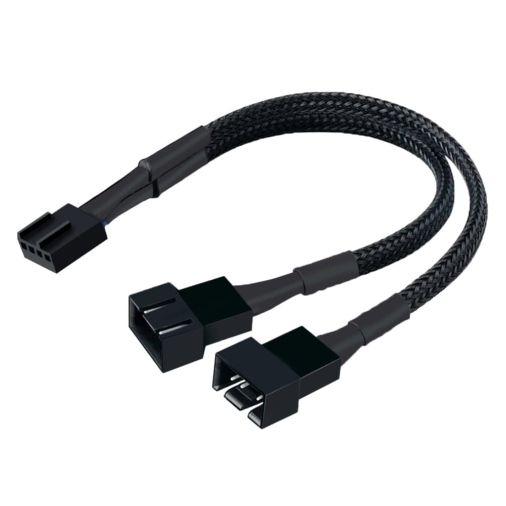 Cabo Splitter Pwm Para Cooler Fan 3 Ou 4 Pinos Pcm 2 Portas - Placa Mãe