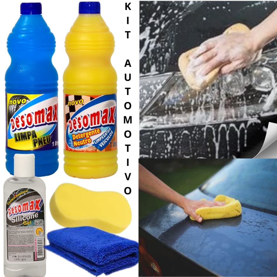 KIT LAVAR CARRO MOTO AUTOMOTIVO SHAMPOO DE CARRO PANO MICROFIBRA