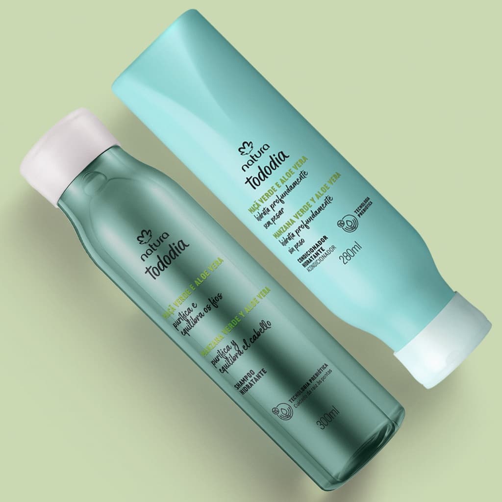 Shampoo OU Condicionador Hidratante Tododia Maçã Verde e Aloe Vera Natura