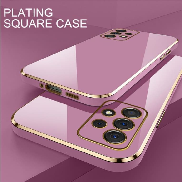 Kelly Capas Capinha Borda Dourada para Samsung A02,A12,A22,A32,A52,A72,A03,A13,A23,A53,A73