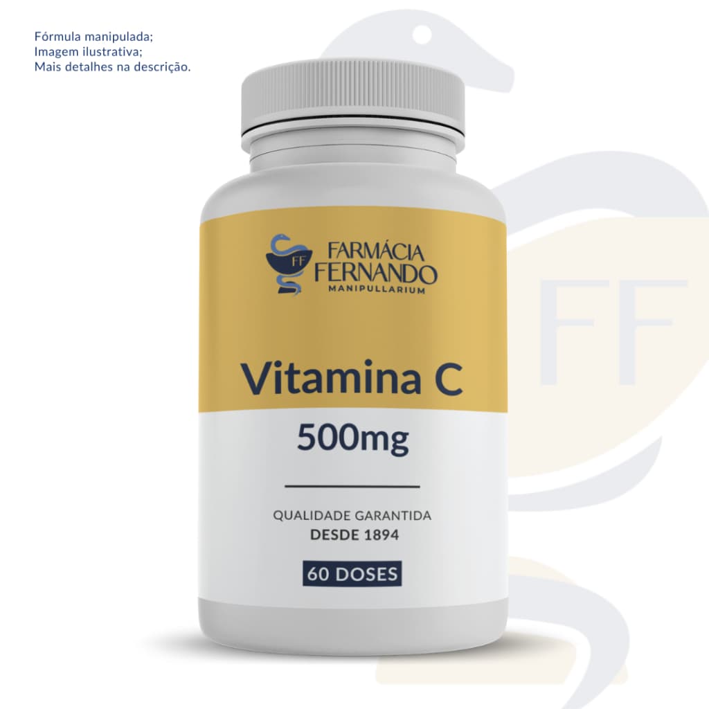 Vitamina C 500mg 60 doses - Suplemento alimentar