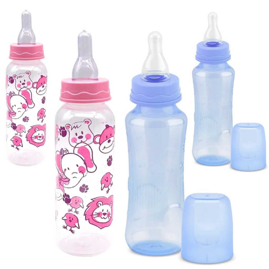 Kit 4 Mamadeiras Menino Menina 240ml Barato
