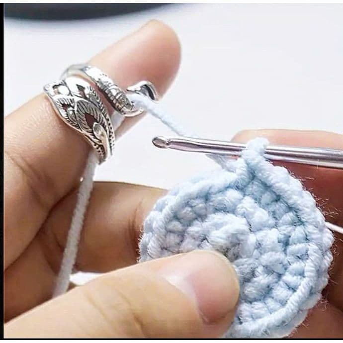 Anel Guia para Tricô Crochê Anel Ajustável Pavão Cisne Carpa Costura Linhas Barbantes Lã Cod081 Acessórios para Costuras