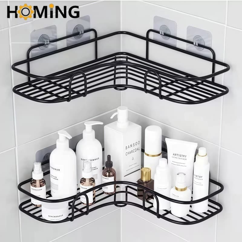 Kit 4 Prateleiras Suporte Com Alto Adesivos Para Parede Banheiro Cozinha lavanderia Shampoo E Sabonete