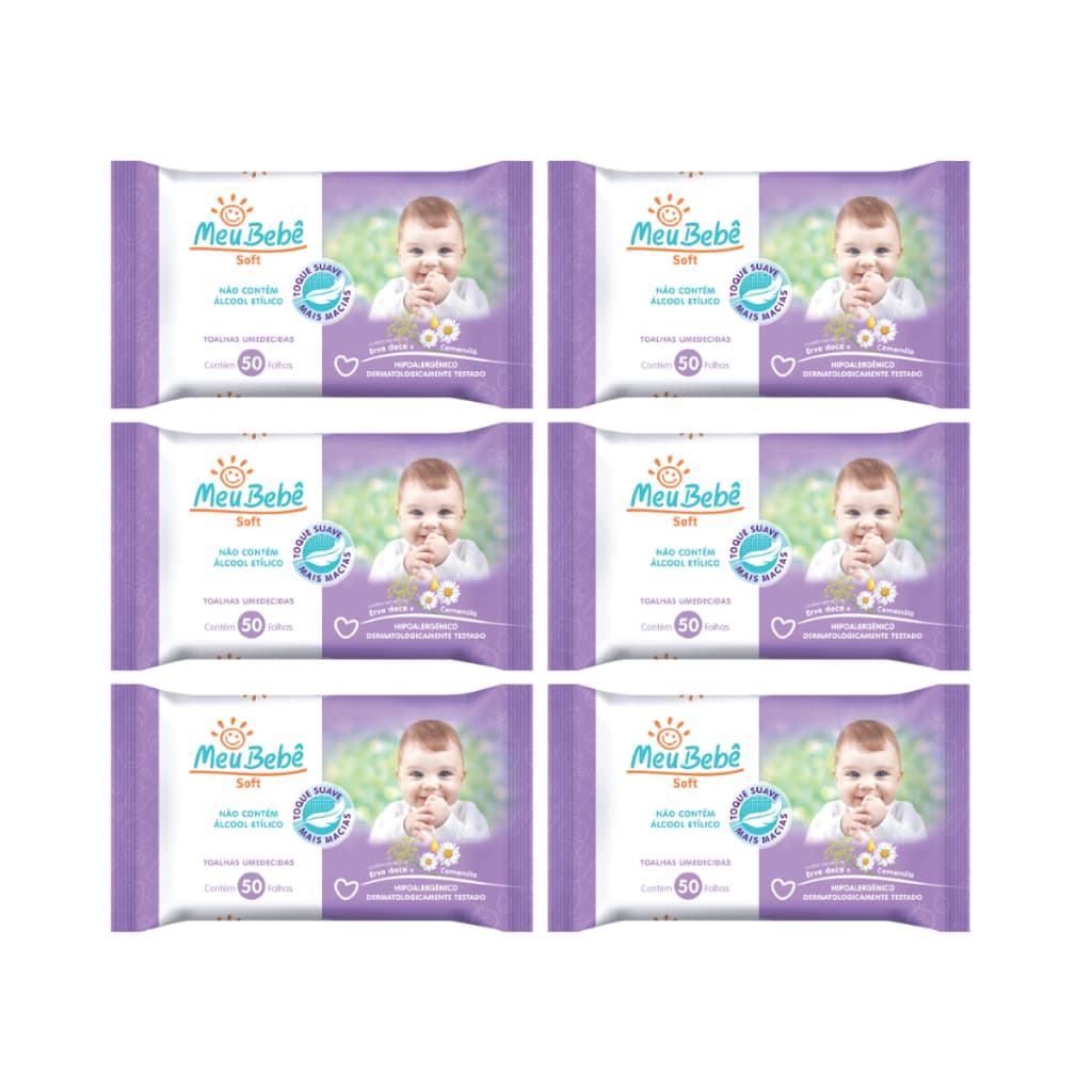 TOALHA UMEDECIDA MEU BEBÊ SOFT 300 FOLHAS (6UNDX50FLS)