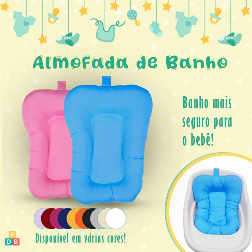 Almofada De Banho Para Banheira De Bebê Recém Nascido Universal Menina e Menino