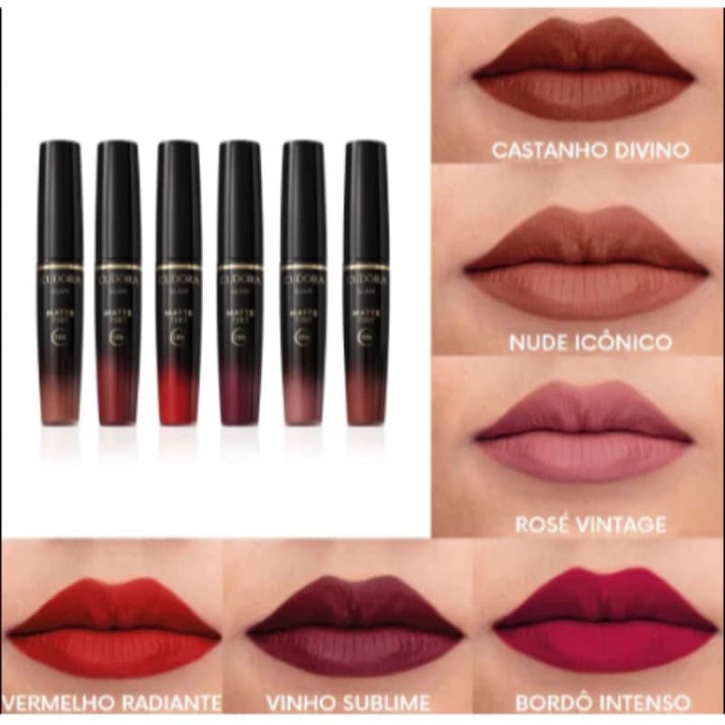 Batom Líquido Eudora Glam Matte Tint 18 horas