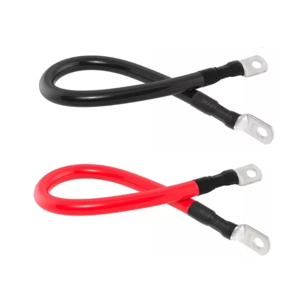 2x Cabos Jumper Para Bateria Estacionaria At De 16mm Com 30cm - Cabos 100% de Cobre