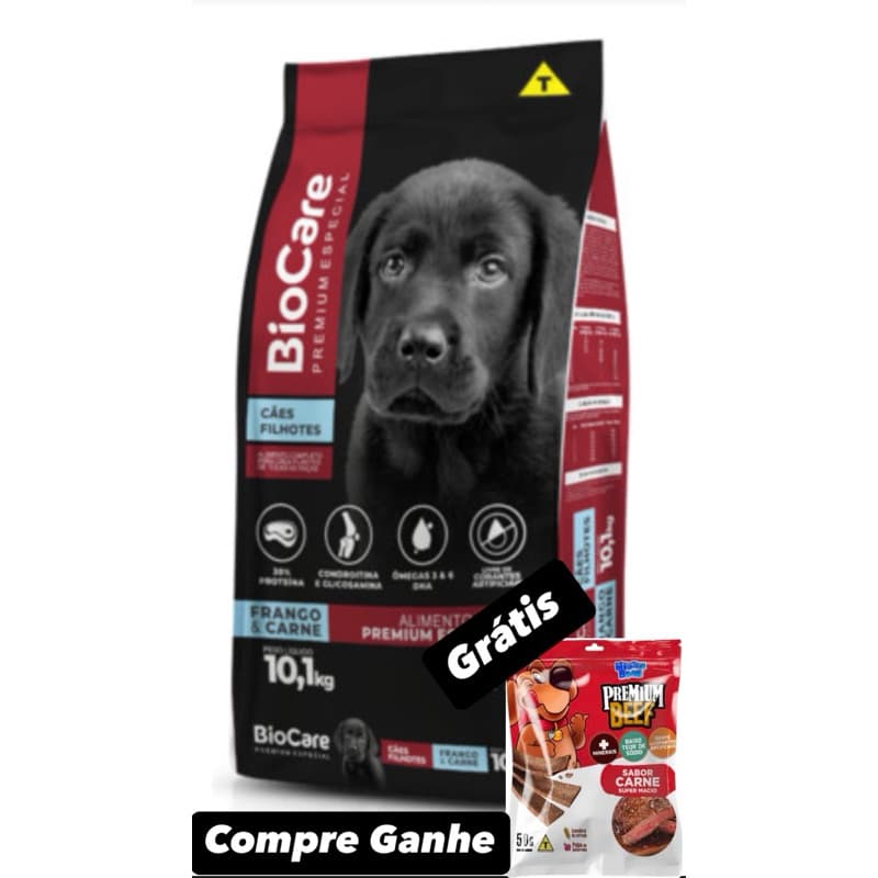 🚨Compre Ganhe🚨Ração cães filhotes Biocare Premium Especial 10kg