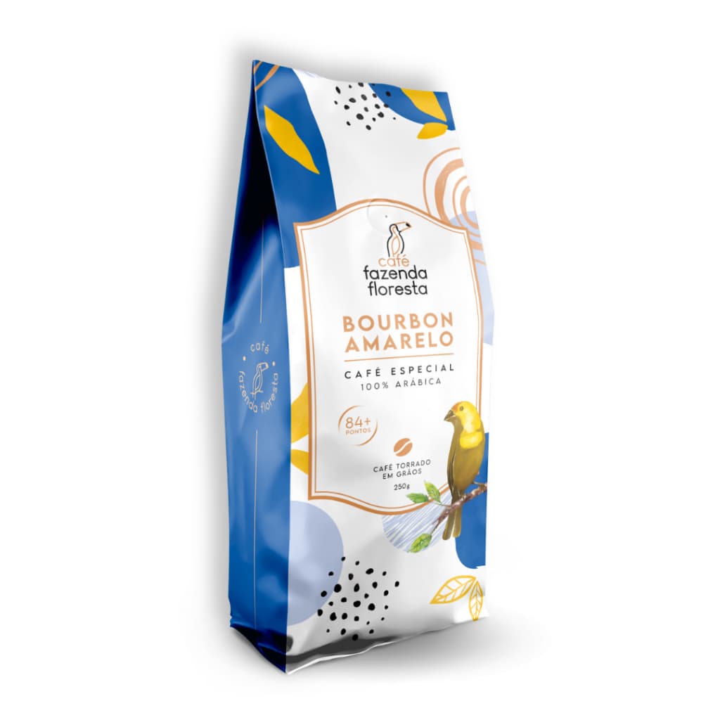 Café Especial Fazenda Floresta Bourbon Amarelo em grãos - pacote 250g